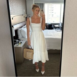 Reformation | Dresses | Reformation Bucatini White Linen Midi Dress |  Poshmark